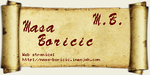 Maša Boričić vizit kartica